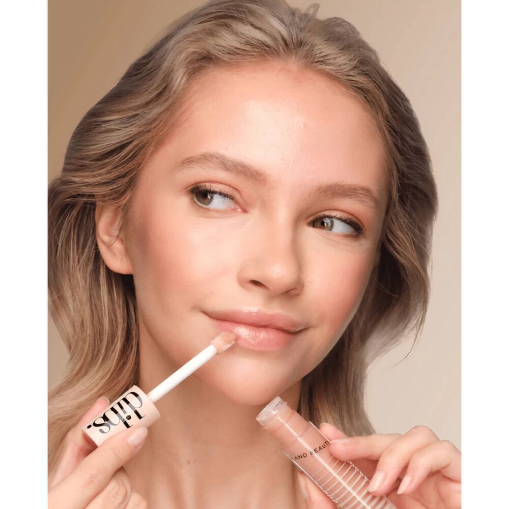 Dibs Beauty Go To Glossy Balm in Peachy Nude Shimmer Kiss me Quick